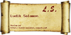 Ludik Salamon névjegykártya